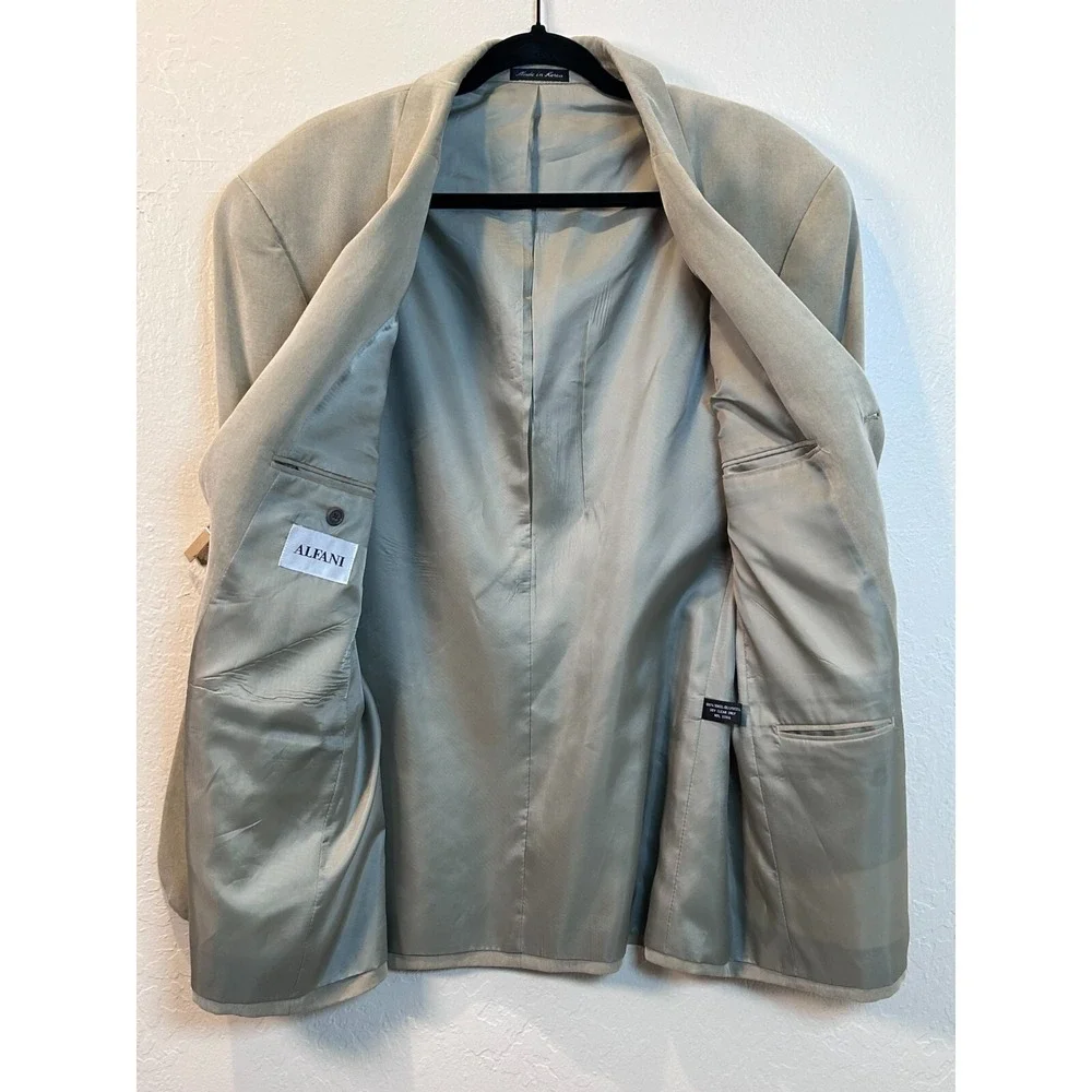 Beige‎ Sports Jacket Alfani Men's 42S Blazer Extra Soft Tencel Lyocell Material